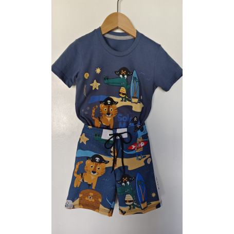 CONJUNTO INFANTIL PIRATA AZUL 