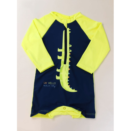 Macacão Bebê Praia Proteção Solar UV50+ Jacaré 