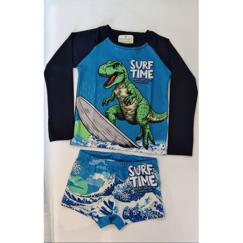 Conjunto Moda Praia infantojuvenil Dinossauro UV 50+ Conjunto Moda Praia infantojuvenil Dinossauro UV 50+