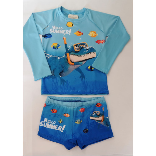 Conjunto praia infantojuvenil UV50+ Dinossauro Conjunto praia infantojuvenil UV50+ Dinossauro