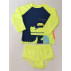 Conjunto Praia Bebê Proteção UV50+ Jacaré Verde Neon Conjunto Praia Bebê Proteção UV50+ Jacaré Verde Neon