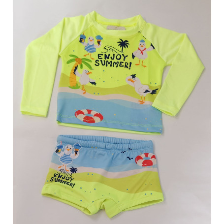 Conjunto moda praia Gaivota UV50+