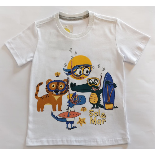 CAMISETA INFANTIL PLUNGED BRANCO 04 CAMISETA INFANTIL PLUNGED BRANCO 04