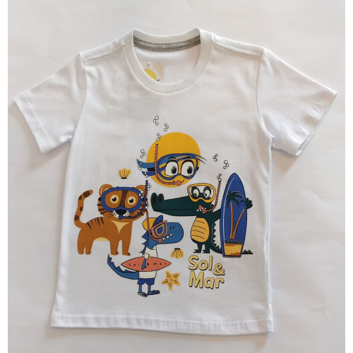 CAMISETA INFANTIL PLUNGED BRANCO 02 CAMISETA INFANTIL PLUNGED BRANCO 02